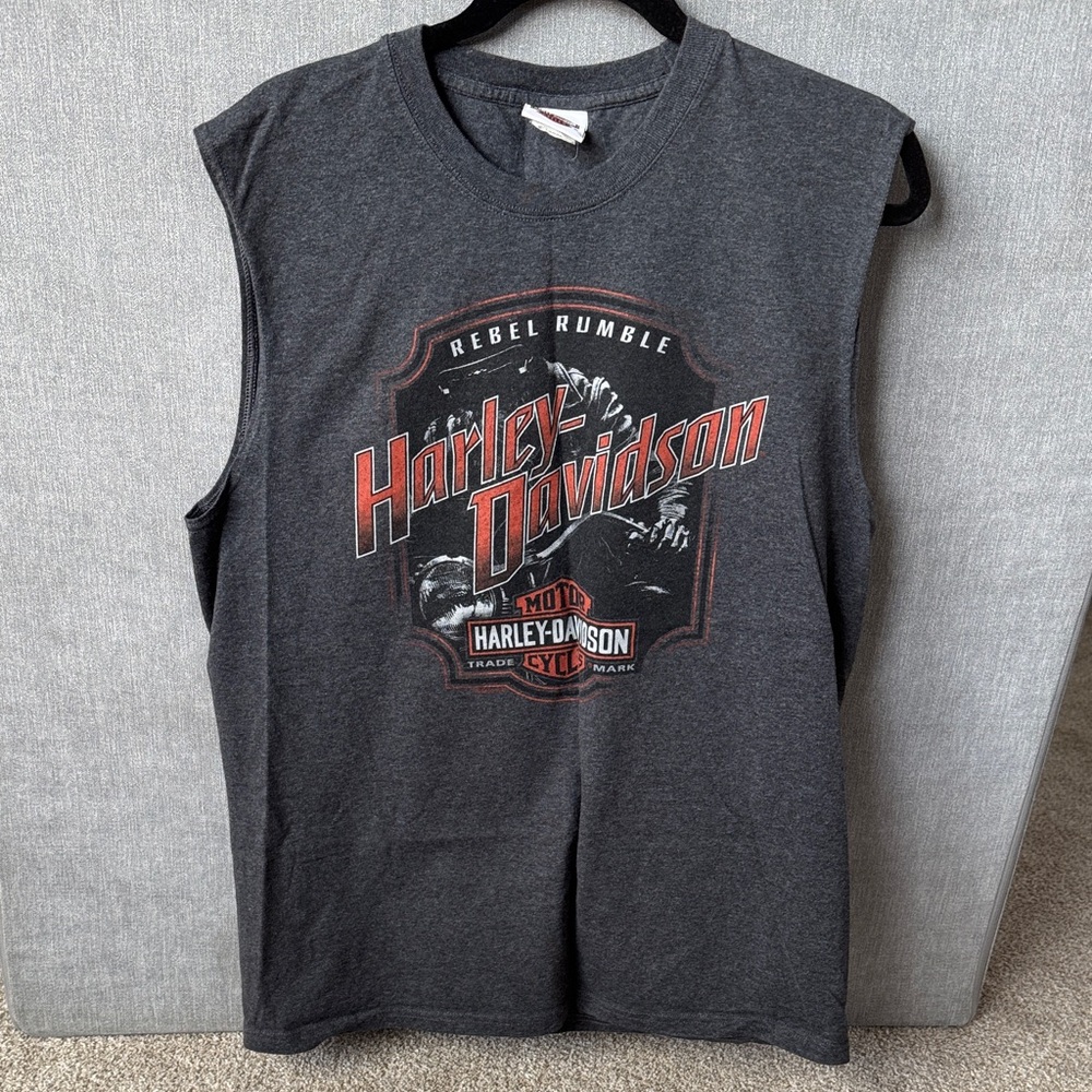 Harley-Davidson Rebel Rumble Charcoal Sleeveless Tee